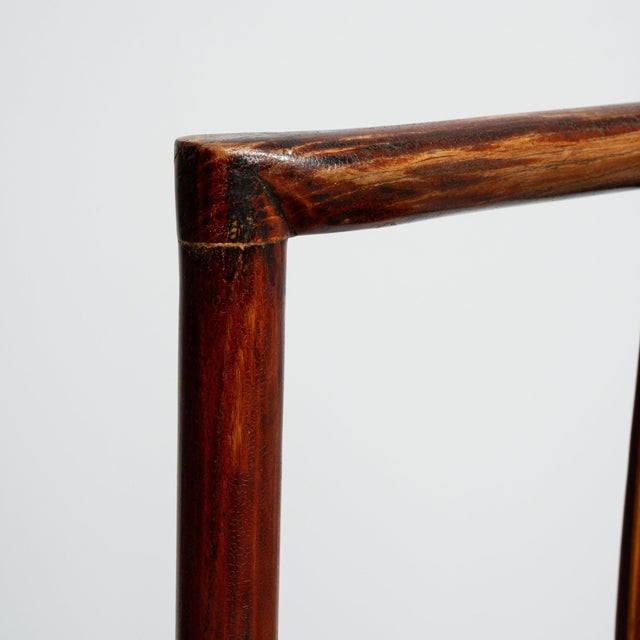 19th Century France Ming Brown Wood Lounge Chair For Sale - Image 11 of 11