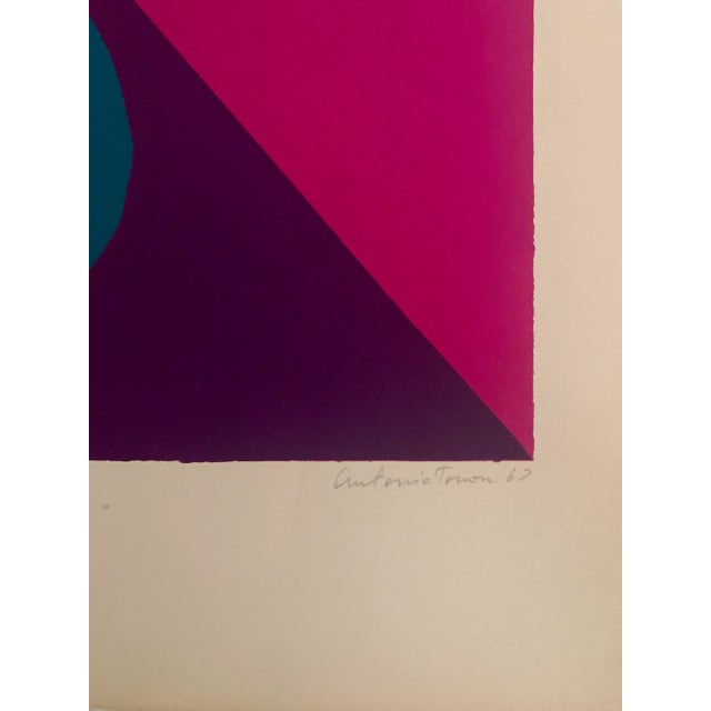 1967 Antonio Tonon Serigraph "Shapes" 7/8, Unframed For Sale In Los Angeles - Image 6 of 7
