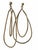 Gold 14 Karat Yellow Gold Modernist Dangle Long Hooped Earrings, Pair For Sale - Image 8 of 9