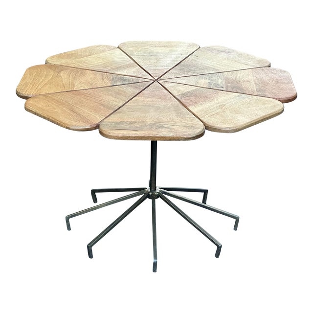 Richard Schultz Style Organic Modern Natural Wood Pedal Coffee Table For Sale