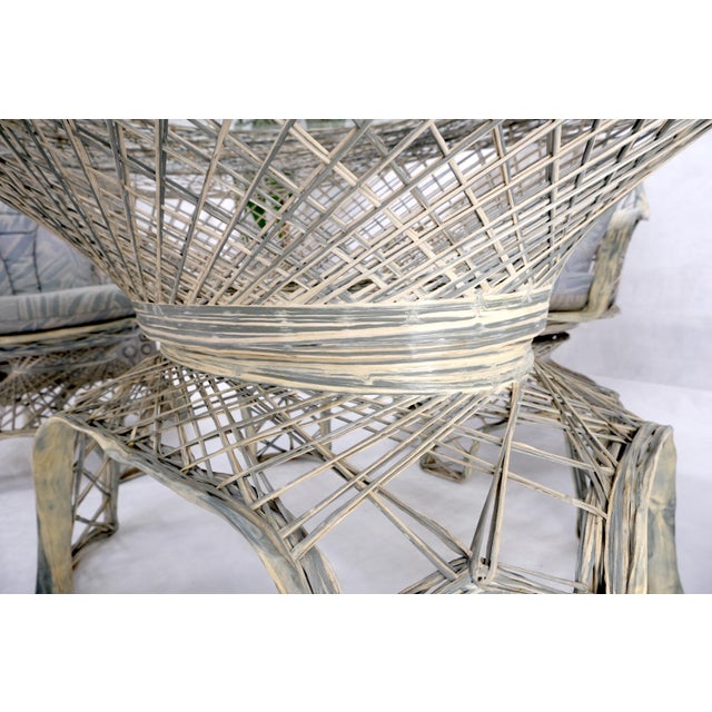 Russell Woodard Russel Woodard Spun Fiberglass Oval Racetrack Dining Table 4 Chairs Outdoor Set For Sale - Image 4 of 18