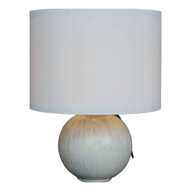 Drip Glazed Ceramic Lamp from Roger Guerin, 1930s For Sale