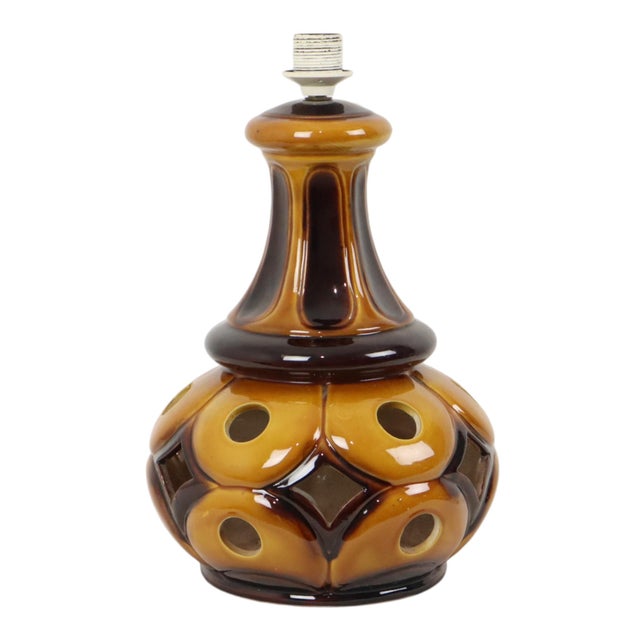Vintage West German Pottery Lamp Base, 1960s For Sale - Image 3 of 18