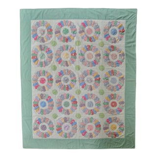 1940s Dresden Plate Quilt - For Sale