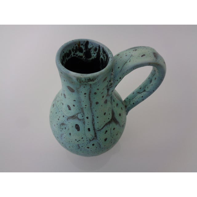Ceramic Turquoise Studio Ceramic Vase by Kerstin and Ralf Unterstab for Kunsttöpferei Unterstab, East Germany, 1960s For Sale - Image 7 of 18