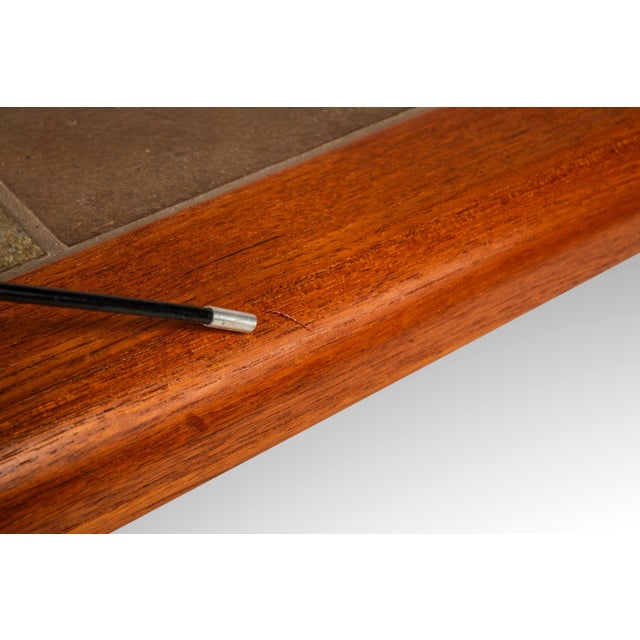 Danish Modern Side / Accent Table in Teak With Tile Top Inlay by Tue Poulson for Hsalev Furniture, Denmark, C. 1960s For Sale - Image 10 of 18