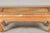 Wood Country Style Low Wood Coffee Table with Woven Mat Top and Curved Legs For Sale - Image 7 of 12