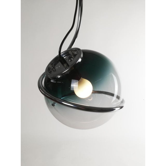 Space Age Pendant in Chrome and Murano Glass attributed to Fabio Lenci, 1970s For Sale - Image 12 of 18