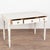19th century Swedish Gustavian side table or desk, crafted in pine. The table features one large center drawer flanked by...