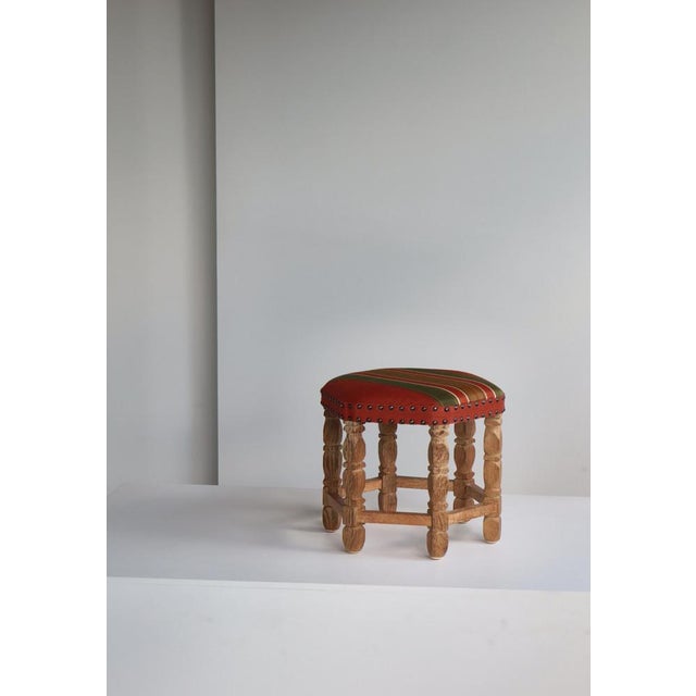 Scandinavian Modern Octagonal Stool in the style of Henning Kjærnulf, Denmark, 1960s For Sale - Image 4 of 10