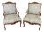 French Walnut Fauteuils Newly Upholstered in Stroheim Animal Print For Sale