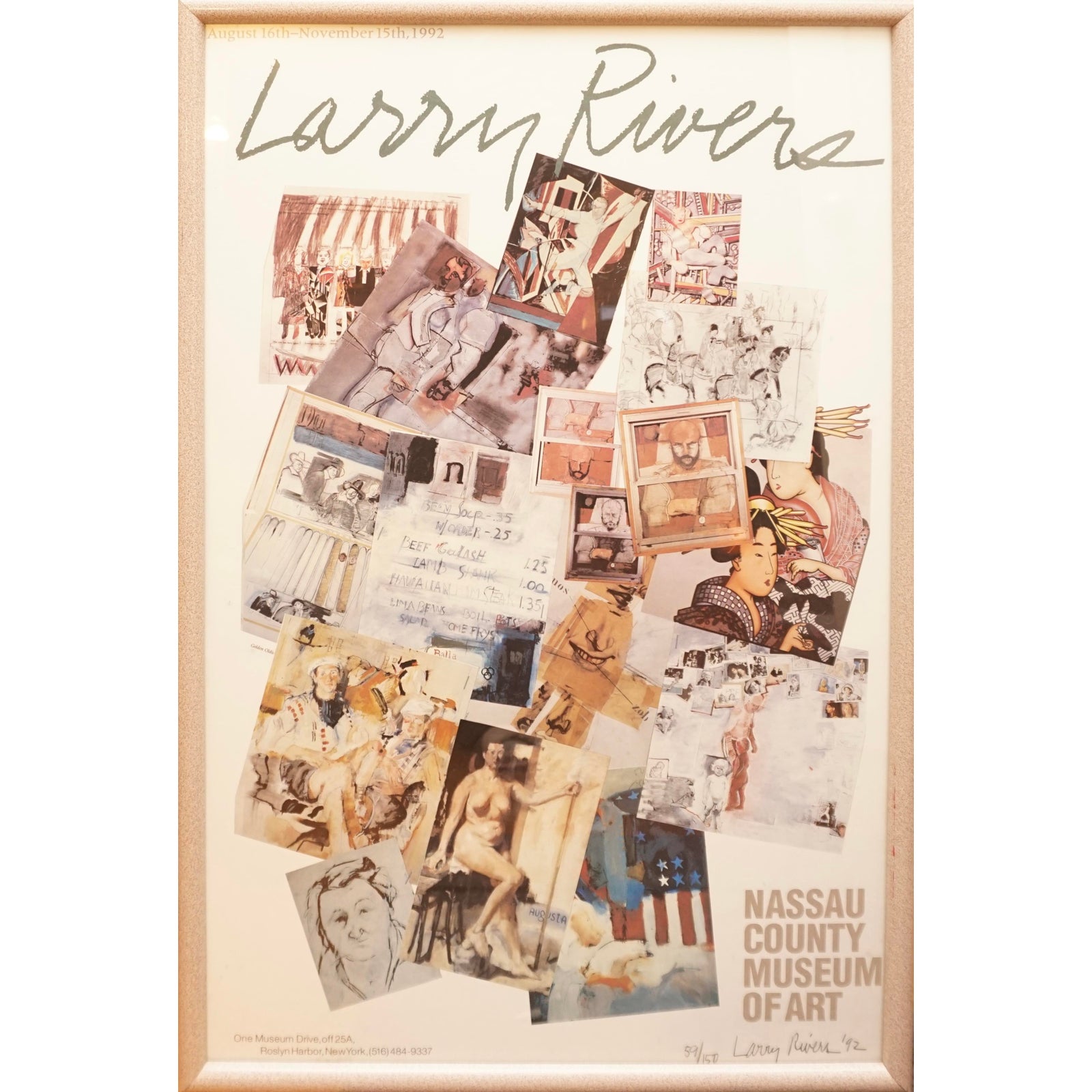 Larry Rivers Nassau Museum Poster Lithograph Framed Signed and Numbered ...