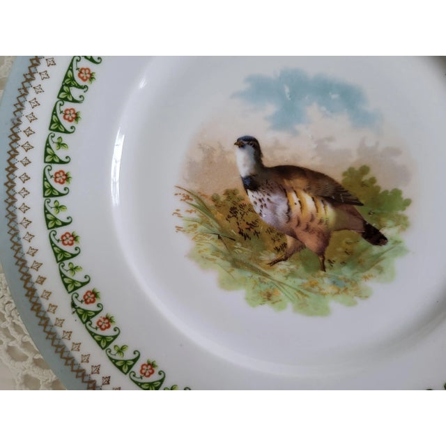 1940s Austria Hub Porcelain Plate With Pheasant For Sale - Image 4 of 6