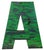 Large Vintage Green Iron Facade Letter A, 1970s For Sale - Image 9 of 9