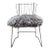 Folding Brass Side Chair Furry Gray Faux Lambskin For Sale