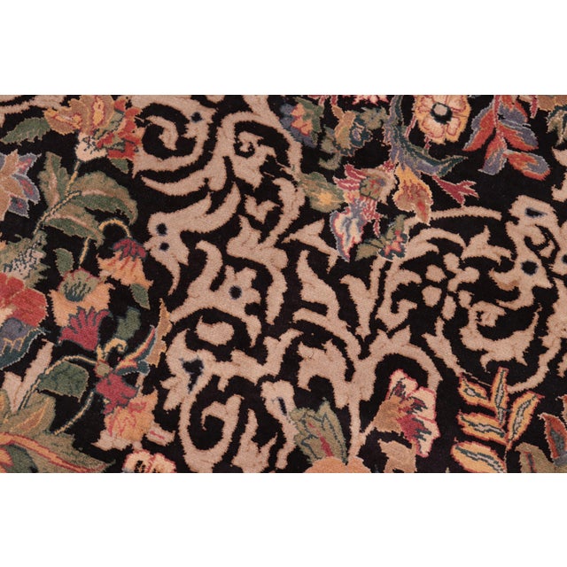 1990s Elegant Shabby Chic Pak-Persian Black/Rust Wool Rug - 8'1'' X 10'3'' For Sale - Image 5 of 9
