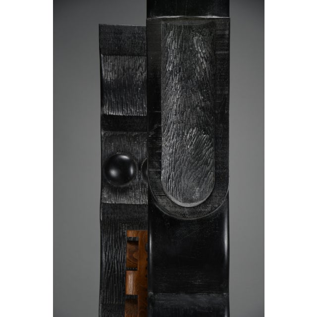 Alberto Cabiddu, Fratelli (Brothers) — Ebonized Wood Totemic Sculpture, 1998, Oak and Wood For Sale - Image 9 of 17