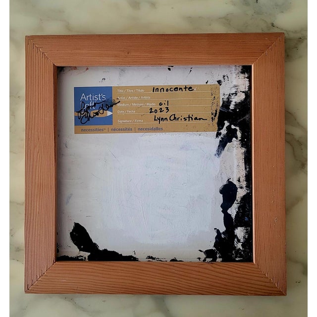 "Innocente" Is a 10 X 10 Inch Textured Painting of a Small Floral Still Life 2023 by Artist Lynn Christian. It comes to...