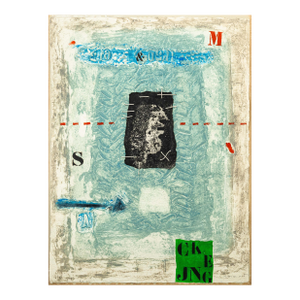 James Cognard Signed Postmodern Carborundum Etching on Hand Made Paper