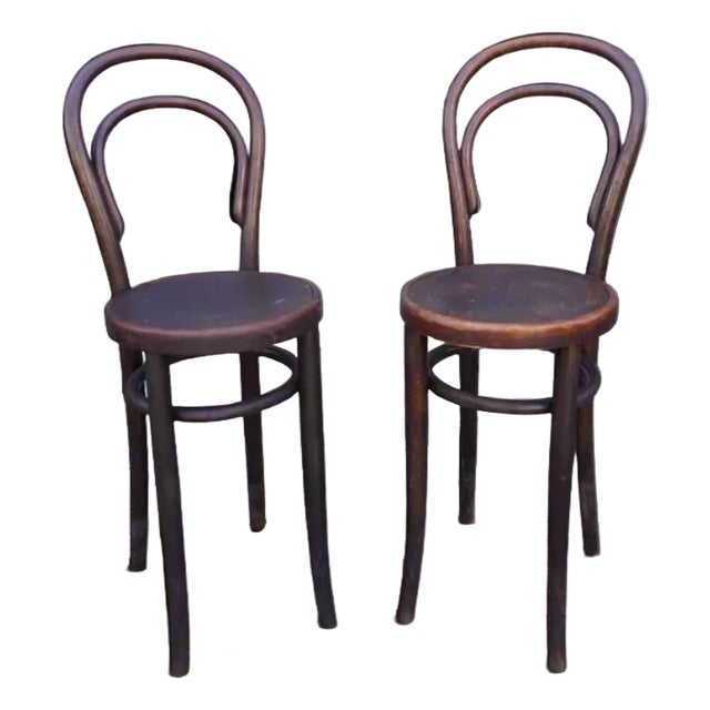 Pair of Thonet Bistro Chairs, Style No. 14, c.1860 For Sale