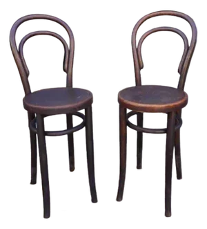 Pair of Thonet Bistro Chairs, Style No. 14, c.1860