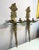 Art Nouveau Pair of 1950s Decorative Crafts Art Nouveau Style Large Solid Brass Candle Sconces #5622 For Sale - Image 3 of 12