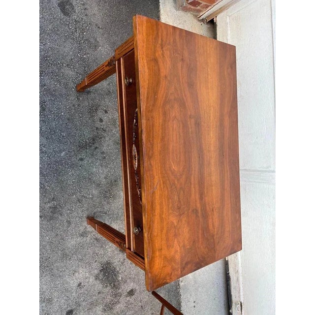 Early 20th Century Early 20th Century Antique French Provincial Style Carved Library Table Desk For Sale - Image 5 of 9