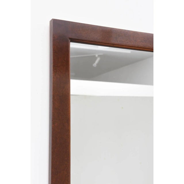 This beautiful piece was created in the 1940s and has been restored. The wood is a very tight burl-wood grain in a dark...