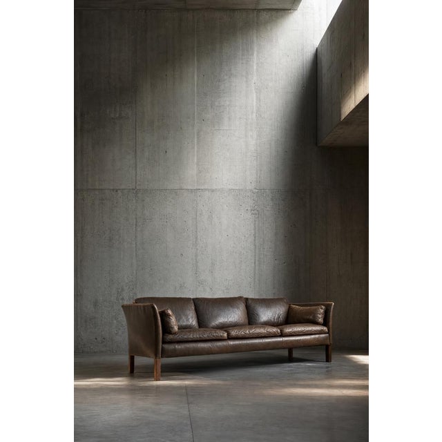 Mid-Century Modern Mid-Century Modern Leather Cromwell Sofa by Arne Norell, 1960s For Sale - Image 3 of 18