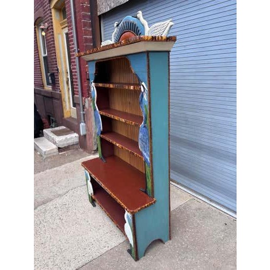 Brown Bill and Phyllis Duffy Folk Art Shelf, Hand-Carved Wood, 2005 For Sale - Image 8 of 12