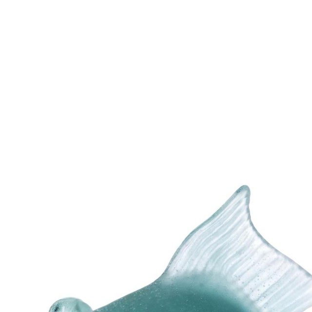 Glass and Crystal - Daum Goldfish. French; late 20th century, made of glass paste with amethyst and frosted jade....