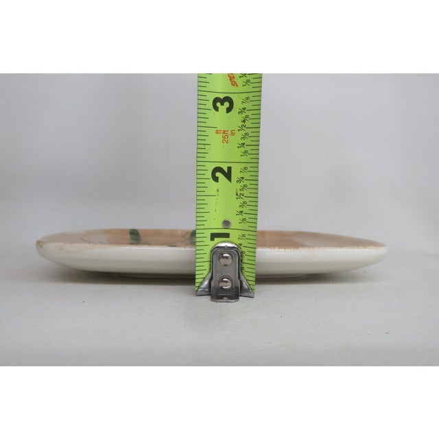 Mid 20th Century Amora Hand Painted Leaves Plate Made in Italy 4626b For Sale - Image 5 of 10