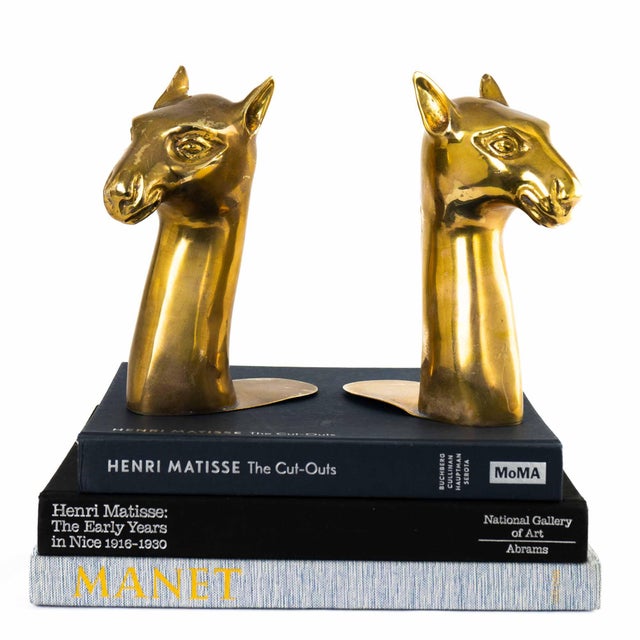 Vintage Brass Llama Bookends by Sarreid - A Pair For Sale - Image 13 of 15