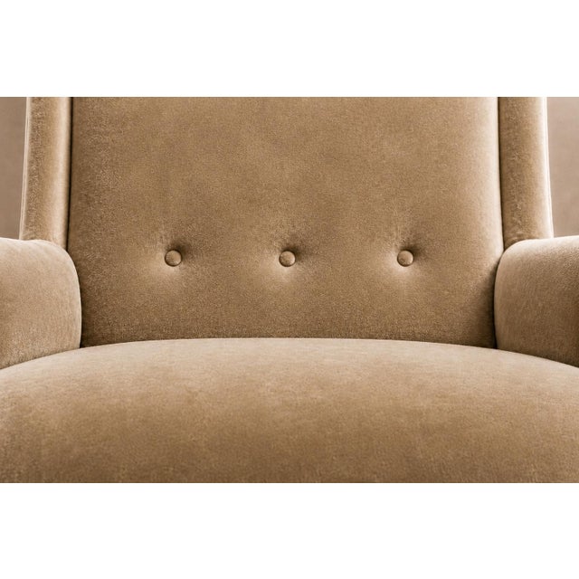 Jorge Jabour Pair of Club Armchairs in Brazilian Rosewood and Sage Mohair, Brazil, 1960s For Sale - Image 14 of 18