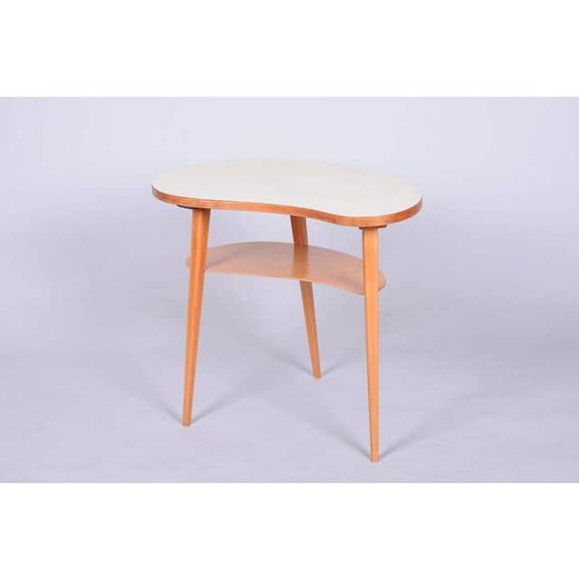 Mid-Century Side Table in Beech and Plywood, Czech, 1950s For Sale - Image 9 of 9