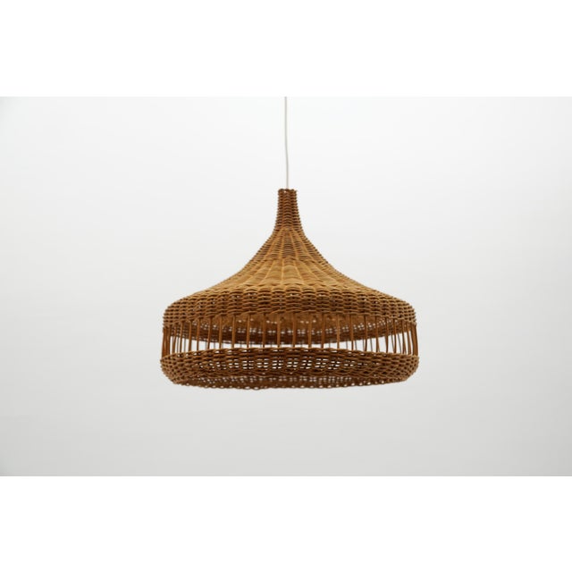 Mid-Century Modern Rattan Wicker Pendant Light, 1960s For Sale - Image 9 of 9