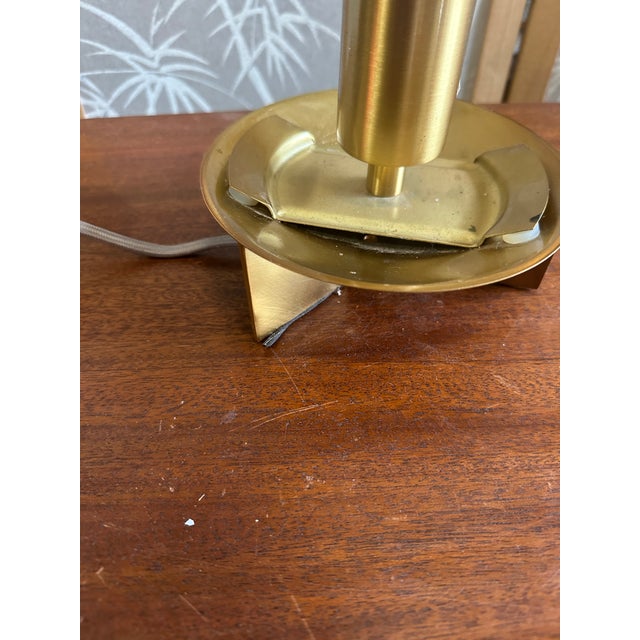 Brass 1970s Small Brass Task Lighting Desk Lamp For Sale - Image 8 of 8