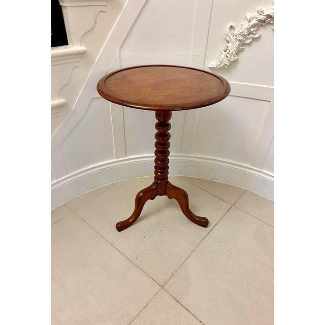 Brown Antique Victorian Mahogany Wine Table, 1860s For Sale - Image 8 of 8