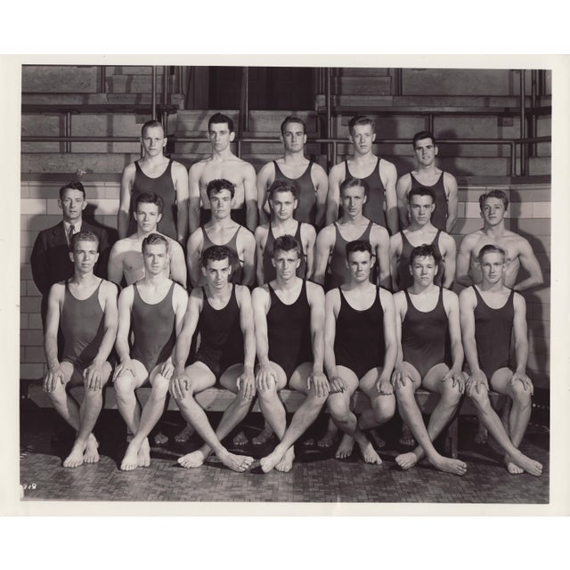 One of a series of antique University of Minnesota athletics team photographs. This is the U of M Men's Swimming Team of...