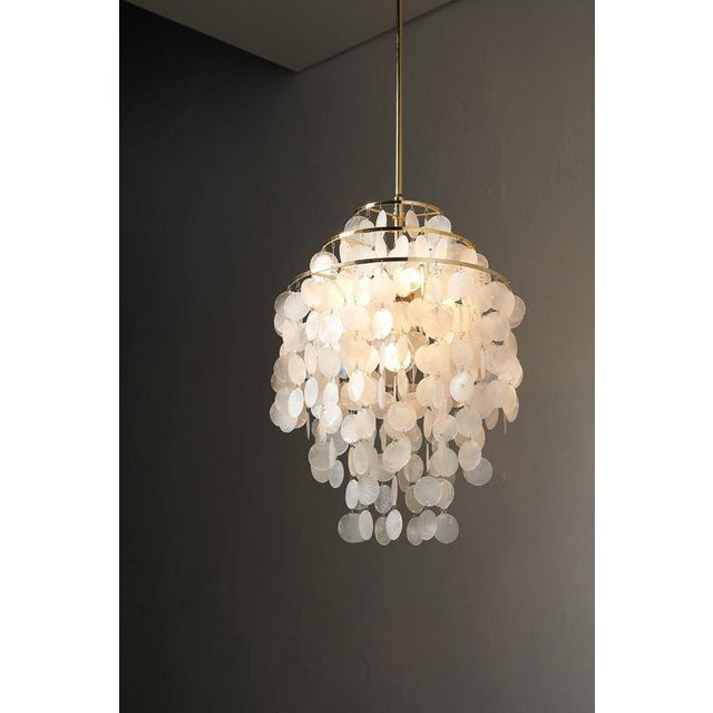 Fun 1 dm shell pendant designed by verner panton and manufactured by s.a. Madrid, spain, dating from the 1970s. The...