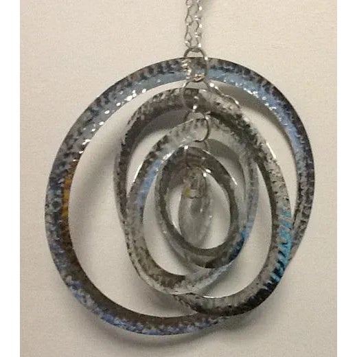 Metal Artist Signed 3-D Hanging Sculpture For Sale - Image 7 of 7