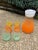 1960s Vintage 1960s Satin by Libby Multicolor 7 Piece Glass Juice Set For Sale - Image 5 of 7