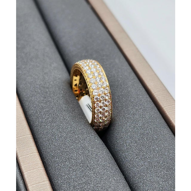 Early 21st Century 2.28 Ct Diamond Eternity Band Size 6.5 For Sale - Image 5 of 9
