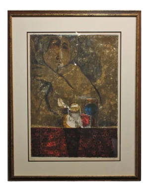 Alvar Sunol Munoz-Ramos Figure with Glasses in an Earth Tone Edition 137 of 140 20th Century