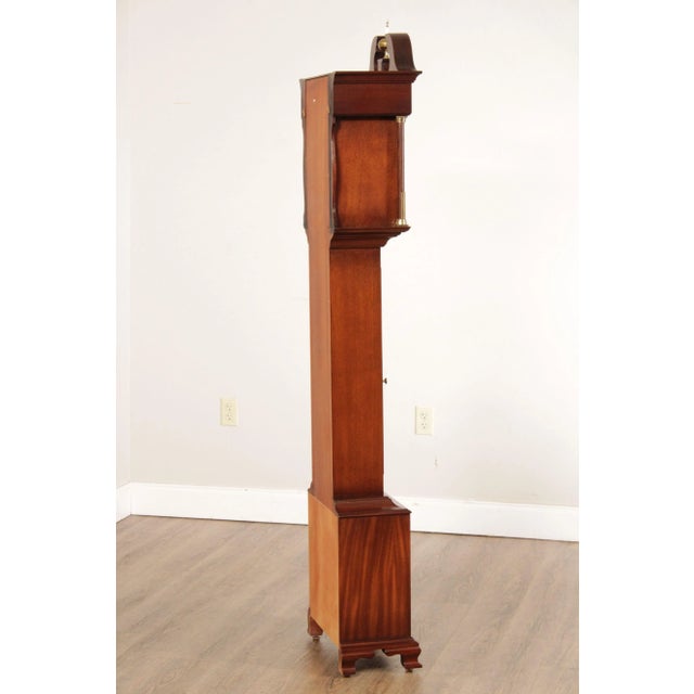 Colonial of Zeeland Mahogany Grandfather Case Clock For Sale - Image 11 of 13
