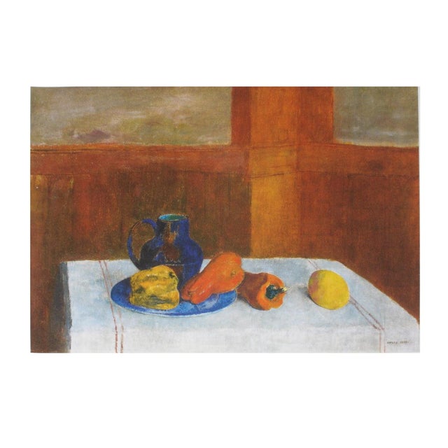 Artist: Odilon Redon Title: Still Life with Peppers and Pitcher Year: 1975 Signed: No Medium: Lithograph Paper Size: 23.75...