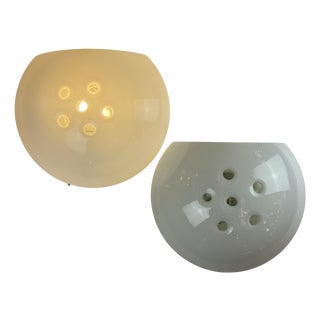 Vintage Murano Wall Lamps, 1980s, Set of 2 For Sale