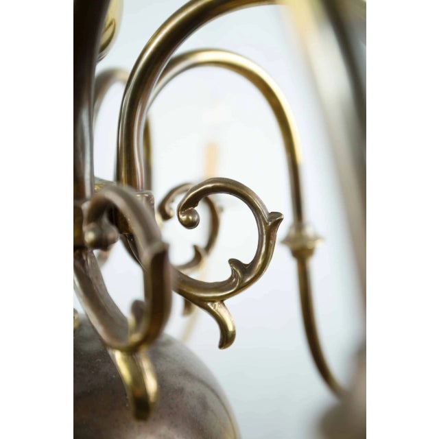 Flemish Brass 8-Armed Chandelier For Sale - Image 4 of 9