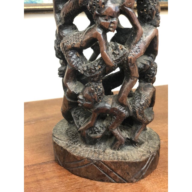 Mid-Century Modern Vintage Mid Century Modern Hand-Carved Abstract Tower For Sale - Image 3 of 5