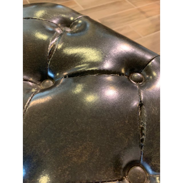 Mid-Century Modern Mid-Century Modern Black Tufted Chairs - a Pair For Sale - Image 3 of 12